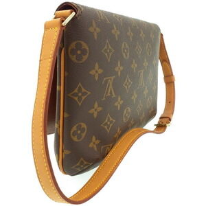 Louis Vuitton Musette Leather Tango Brown Shoulder Bag Monogram Short